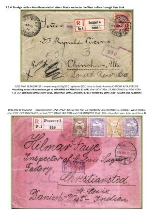 THE POSTAL HISTORY OF KINGDOM OF HUNGARY 1900-1918 - English – sheet 64