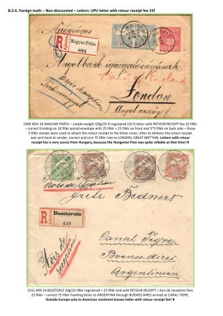 POSTGESCHICHTE DES KÖNIGREICHS UNGARN 1900-1918 - englisch – Blatt 68