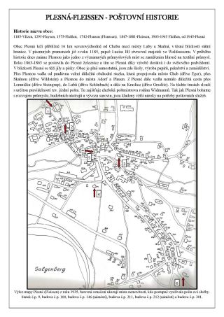PLESNA - FLEISSEN, POŠTOVNÍ HISTORIE – list 1