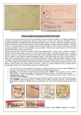 PLESNA - FLEISSEN, POŠTOVNÍ HISTORIE – list 25
