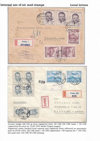 VNITROSTÁTNÍ POUŽITÍ LETECKÝCH ZNÁMEK V OBODBÍ ČS. MĚNOVÉ REFORMY 1953 – list 4