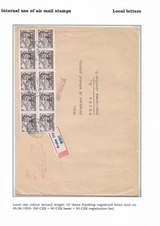 VNITROSTÁTNÍ POUŽITÍ LETECKÝCH ZNÁMEK V OBODBÍ ČS. MĚNOVÉ REFORMY 1953 – list 5