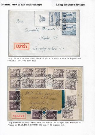 VNITROSTÁTNÍ POUŽITÍ LETECKÝCH ZNÁMEK V OBODBÍ ČS. MĚNOVÉ REFORMY 1953 – list 11