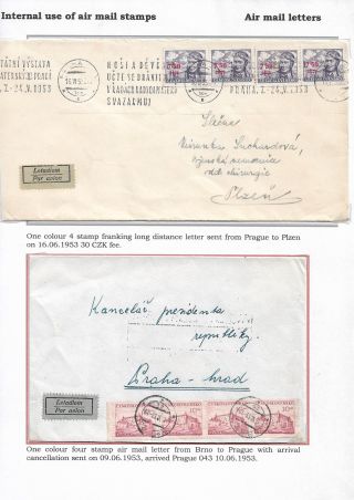 VNITROSTÁTNÍ POUŽITÍ LETECKÝCH ZNÁMEK V OBODBÍ ČS. MĚNOVÉ REFORMY 1953 – list 14