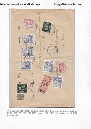 VNITROSTÁTNÍ POUŽITÍ LETECKÝCH ZNÁMEK V OBODBÍ ČS. MĚNOVÉ REFORMY 1953 – list 15