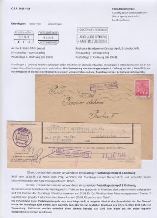 POSTMARKS IN BOHEMIA AND MORAVIA DURING THE POST-WAR PERIOD AFTER WORLD WAR II – sheet 10