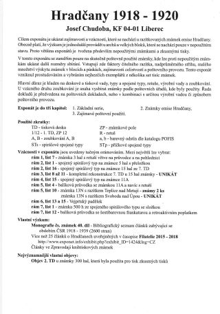 HRADČANY 1918-1920 – list 1