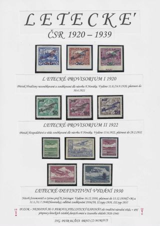 LETECKÉ ČSR I 1918-1939 – list 1
