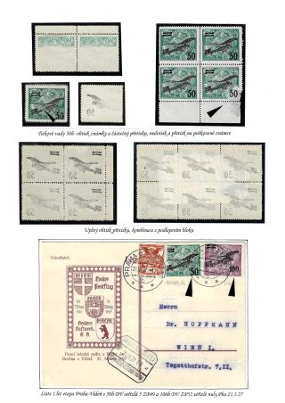 FLUGPOSTMARKEN ČSR 1918-1939 – Blatt 63