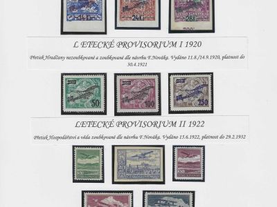 FLUGPOSTMARKEN ČSR 1918-1939