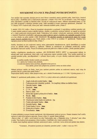SOUKROMÉ STANICE PRAŽSKÉ POTRUBNÍ POŠTY – sheet 1