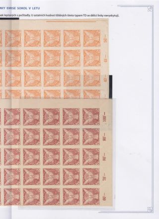 NOVINOVÉ ZNÁMKY EMISE SOKOL V LETU – sheet 24