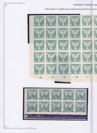 NOVINOVÉ ZNÁMKY EMISE SOKOL V LETU – sheet 29