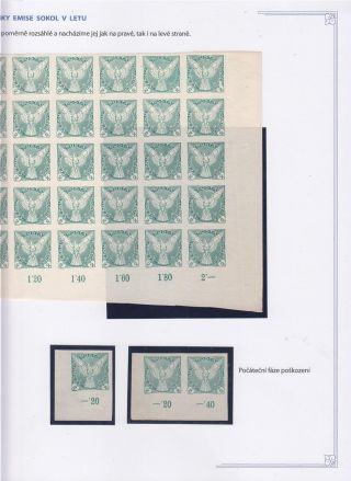 NOVINOVÉ ZNÁMKY EMISE SOKOL V LETU – sheet 30