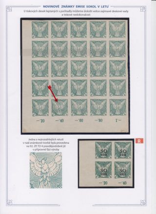NOVINOVÉ ZNÁMKY EMISE SOKOL V LETU – sheet 31
