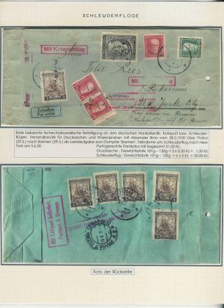 KATAPULTOVÁ A ZEPPELINOVÁ POŠTA ČESKOSLOVENSKA 1929-1939 – sheet 3