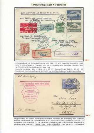 KATAPULTOVÁ A ZEPPELINOVÁ POŠTA ČESKOSLOVENSKA 1929-1939 – sheet 6