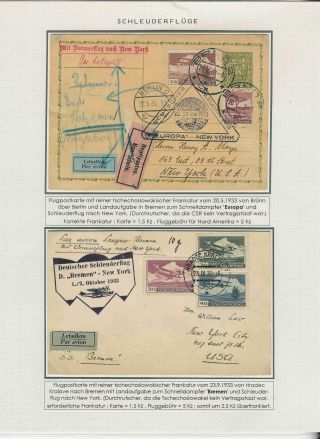 KATAPULTOVÁ A ZEPPELINOVÁ POŠTA ČESKOSLOVENSKA 1929-1939 – sheet 7
