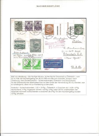 KATAPULTOVÁ A ZEPPELINOVÁ POŠTA ČESKOSLOVENSKA 1929-1939 – sheet 12