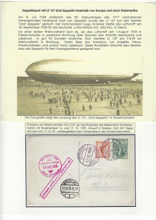 KATAPULTOVÁ A ZEPPELINOVÁ POŠTA ČESKOSLOVENSKA 1929-1939 – sheet 38