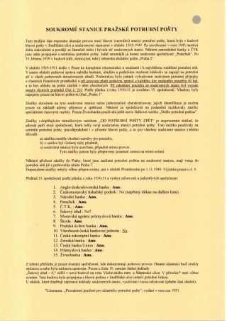 SOUKROMÉ STANICE PRAŽSKÉ POTRUBNÍ POŠTY – sheet 1