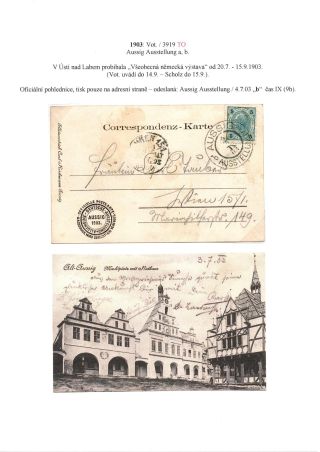 RAKOUSKO-UHERSKO, POŠTOVNÍ DOKLADY Z VÝSTAV, SLAVNOSTÍ APOD. – list 47