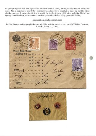 RAKOUSKO-UHERSKO, POŠTOVNÍ DOKLADY Z VÝSTAV, SLAVNOSTÍ APOD. – sheet 73