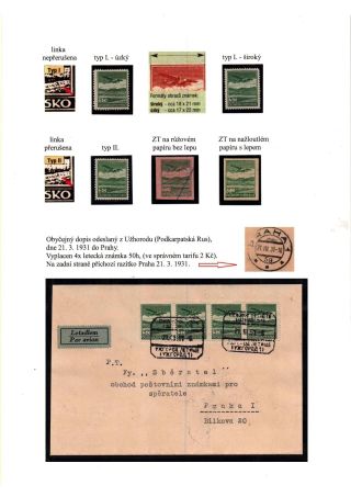 ČESKOSLOVENSKO, LETECKÉ ZNÁMKY - DEFINITVNÍ VYDÁNÍ 1930 – sheet 3