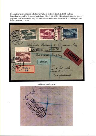 ČESKOSLOVENSKO, LETECKÉ ZNÁMKY - DEFINITVNÍ VYDÁNÍ 1930 – sheet 34