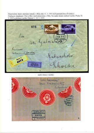 ČESKOSLOVENSKO, LETECKÉ ZNÁMKY - DEFINITVNÍ VYDÁNÍ 1930 – sheet 40