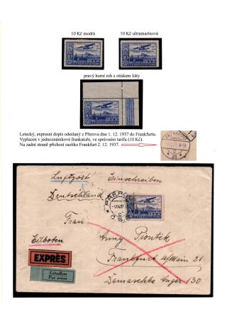 ČESKOSLOVENSKO, LETECKÉ ZNÁMKY - DEFINITVNÍ VYDÁNÍ 1930 – sheet 49