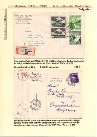 POŠTOVNÍ PROVOZ Z PROTEKTORÁTU ČECHY A MORAVA DO EVROPSKÝCH ZEMÍ – list 7