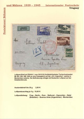 POŠTOVNÍ PROVOZ Z PROTEKTORÁTU ČECHY A MORAVA DO MIMOEVROPSKÝCH ZEMÍ – list 59