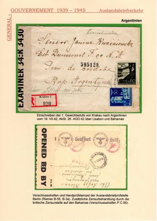 GENERALGOUVERNEMENT 1939-1945 (POŠTOVNÍ STYK SE ZAHRANIČÍM) – Blatt 3