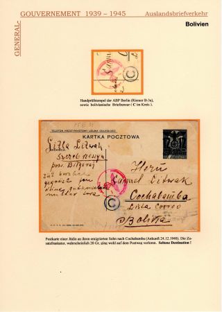 GENERALGOUVERNEMENT 1939-1945 (POŠTOVNÍ STYK SE ZAHRANIČÍM) – Blatt 6