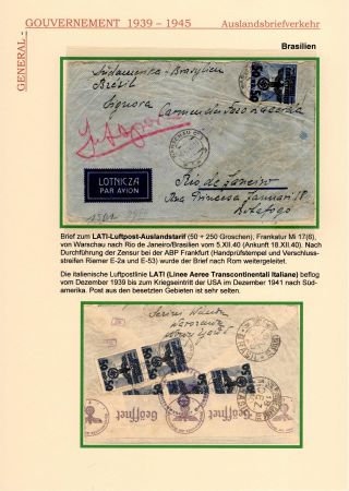 GENERALGOUVERNEMENT 1939-1945 (POŠTOVNÍ STYK SE ZAHRANIČÍM) – Blatt 7