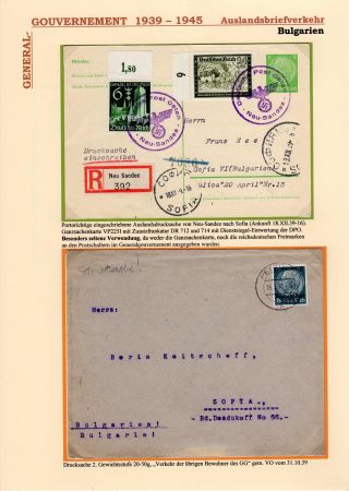 GENERALGOUVERNEMENT 1939-1945 (POŠTOVNÍ STYK SE ZAHRANIČÍM) – Blatt 9