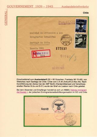 GENERALGOUVERNEMENT 1939-1945 (POŠTOVNÍ STYK SE ZAHRANIČÍM) – Blatt 11