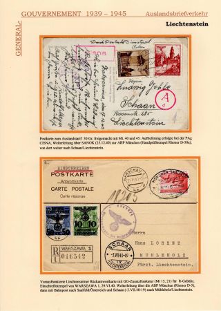 GENERALGOUVERNEMENT 1939-1945 (POŠTOVNÍ STYK SE ZAHRANIČÍM) – Blatt 16
