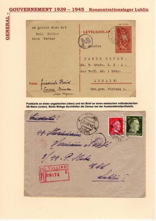 GENERALGOUVERNEMENT 1939-1945 (POŠTOVNÍ STYK S PRACOVNÍMI TÁBORY, GHETTY,...) – sheet 9