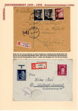 GENERALGOUVERNEMENT 1939-1945 (POŠTOVNÍ STYK S PRACOVNÍMI TÁBORY, GHETTY,...) – sheet 10