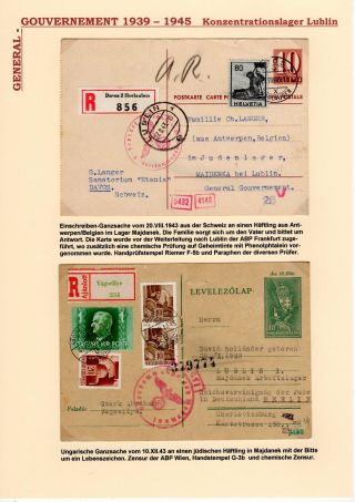GENERALGOUVERNEMENT 1939-1945 (POŠTOVNÍ STYK S PRACOVNÍMI TÁBORY, GHETTY,...) – sheet 12