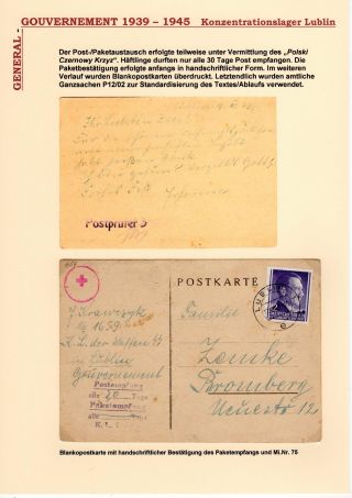 GENERALGOUVERNEMENT 1939-1945 (POŠTOVNÍ STYK S PRACOVNÍMI TÁBORY, GHETTY,...) – sheet 16