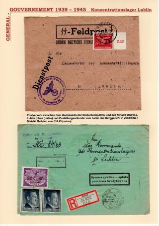 GENERALGOUVERNEMENT 1939-1945 (POŠTOVNÍ STYK S PRACOVNÍMI TÁBORY, GHETTY,...) – sheet 18