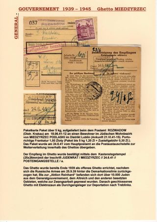 GENERALGOUVERNEMENT 1939-1945 (POŠTOVNÍ STYK S PRACOVNÍMI TÁBORY, GHETTY,...) – sheet 23