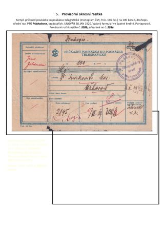 OKRESNÍ RAZÍTKA POŠTOVNÍCH ÚŘADŮ NA SLOVENSKU A PODKARPATSKÉ RUSI PO ROCE 1918 – list 15