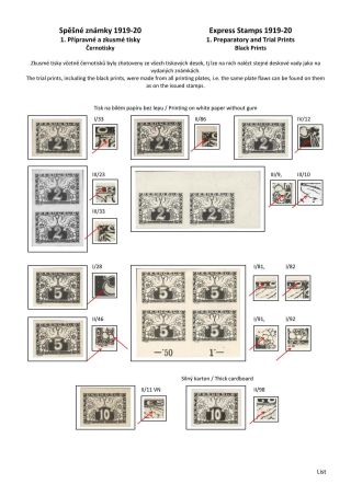 ČESKOSLOVENSKO - SPĚŠNÉ ZNÁMKY 1919-20 – sheet 3