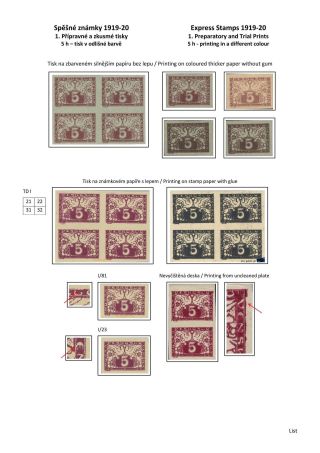 ČESKOSLOVENSKO - SPĚŠNÉ ZNÁMKY 1919-20 – sheet 5