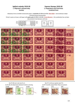 ČESKOSLOVENSKO - SPĚŠNÉ ZNÁMKY 1919-20 – sheet 7