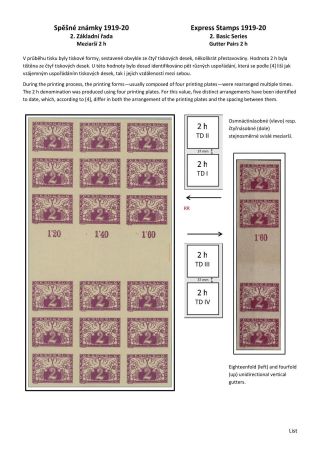 ČESKOSLOVENSKO - SPĚŠNÉ ZNÁMKY 1919-20 – sheet 13